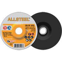 AllSteel Grinding Wheel, 4-1/2" x 1/4", 7/8" Arbor, Aluminum Oxide, Type 27 Air Extreme Inc.