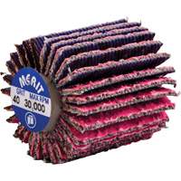 Mini-meule &agrave; lamelles filet&eacute;es, C&eacute;ramique d'alumine, Grain 40, 1" x 1" x 1/4"-20 Air Extreme Inc.