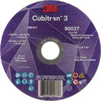 Cubitron 3 Cut-Off Wheel, 5" x 0.045", 7/8" Arbor, Type 1, Ceramic, 12250 RPM Air Extreme Inc.