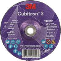 Cubitron 3 Cut and Grind Wheel, 4" x 5/32", 3/8" Arbor, Type 27, 36 Grit, Ceramic Air Extreme Inc.