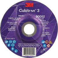 Cubitron 3 Cut-Off Wheel, 5" x 0.04", 7/8" Arbor, Type 27, Ceramic, 60 RPM Air Extreme Inc.