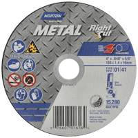 Meule &agrave; tronçonner m&eacute;tallique pour coupe &agrave; angle droit RightCut, 4-1/2" x 0,04", Arbre de 7/8", Type 01/41, Oxyde d'aluminium, 13580 Tr/min Air Extreme Inc.