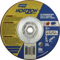 Disque de meulage et tronçonnage NorZon Plus SGZ, 7" x 1/8", Arbre de 5/8"-11, Type 27, C&eacute;ramique d'alumine Air Extreme Inc.