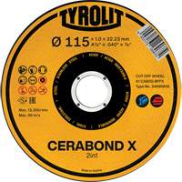 CA60Q-BFPX CERABOND X Cut-Off Wheel, 4-1/2" x 0.039", 7/8" Arbor, Type 1 Air Extreme Inc.