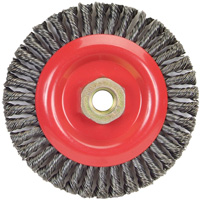 Brosse &agrave; fils nou&eacute;s pour cordons de soudure pour meuleuse angulaire, Dia. 5", Fils 0,02", Arbre 5/8"-11, Acier Air Extreme Inc.