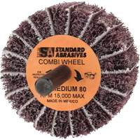 Roue Combi Buff and Blend 898001 Standard Abrasives, 2" dia. x 1" la, Arbre 1/4", Oxyde d'aluminium Air Extreme Inc.