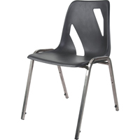 Stacking Chair, Vinyl, 31" High, 275 lbs. Capacity, Black Air Extreme Inc.