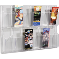 Literature Displays, Wall Mount, 12 Slots, Plastic, 30" W x 2" D x 20-3/8" H Air Extreme Inc.
