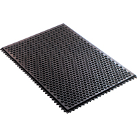 Conductive Anti-Fatigue Rubber Mat Interlocking Room System, Rubber, 2' W x 3' L, 1/2" Thick, Black Air Extreme Inc.
