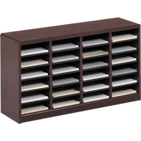 E-Z Stor&reg; Literature Organizer, Stationary, 24 Slots, Wood, 40" W x 11-3/4" D x 23" H Air Extreme Inc.