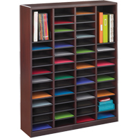 E-Z Stor&reg; Literature Organizer, Stationary, 60 Slots, Wood, 40" W x 3/4" D x 52-1/4" H Air Extreme Inc.