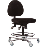 TF180 Welding Grade Ergonomic Stools, Suede, Black, 300 lbs. Capacity Air Extreme Inc.
