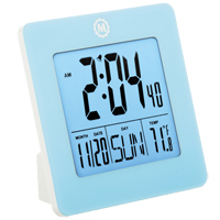 Horloge de bureau, Num&eacute;rique, &agrave; piles, 3,6" la x 1,5" p x 3,6" h, Bleu Air Extreme Inc.
