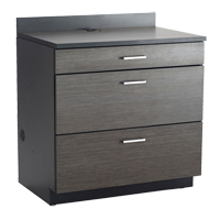 Armoire modulaire de base, 3 tiroirs, 36" la x 25" p x 39" h, Nuit d'Asie/noir Air Extreme Inc.