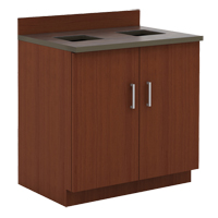 Modular Base Cabinet, Melamine, 39" H x 36" W x 25" D, Mahogany Air Extreme Inc.