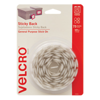 Fastener Coins, Hook & Loop, 5/8" Dia., Adhesive, White Air Extreme Inc.