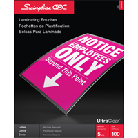 Pochettes lamin&eacute;es pour lettres Swingline UltraClear Air Extreme Inc.