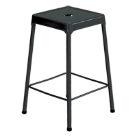 Counter Stool, Stationary, Fixed, 25", Steel Seat, Black Air Extreme Inc.