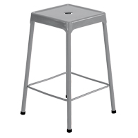 Counter Stool, Stationary, Fixed, 25", Steel Seat, Grey Air Extreme Inc.