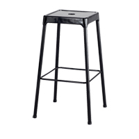 Bistro Stool, Stationary, Fixed, 29", Steel Seat, Black Air Extreme Inc.