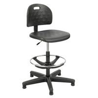 Soft Tough Stool, Stationary, Adjustable, 29" - 49", Polyurethane Seat, Black Air Extreme Inc.