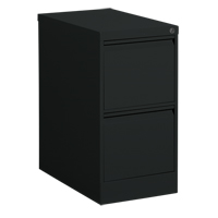 Vertical Filing Cabinet, Steel, 2 Drawers, 15-1/7" W x 25" D x 29" H, Black Air Extreme Inc.