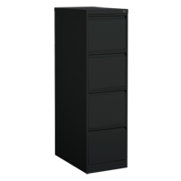 Vertical Filing Cabinet, Steel, 4 Drawers, 15-1/7" W x 25" D x 52" H, Black Air Extreme Inc.