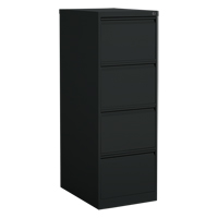 Vertical Filing Cabinet, Steel, 4 Drawers, 18-1/7" W x 25" D x 52" H, Black Air Extreme Inc.