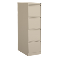 Vertical Filing Cabinet, Steel, 4 Drawers, 15-1/7" W x 25" D x 52" H, Beige Air Extreme Inc.