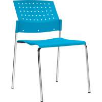 Armless Stacking Chairs, Plastic, 33" High, 300 lbs. Capacity, Blue Air Extreme Inc.