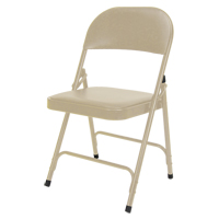 Chaise pliante rembourr&eacute;e en vinyle, Acier, Beige, Capacit&eacute; 300 lb Air Extreme Inc.