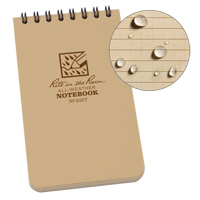 Pocket Top-Spiral Notebook, Soft Cover, Tan, 100 Pages, 3" W x 5" L Air Extreme Inc.