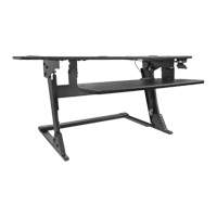 Goya Sit-Stand Workstation, Desktop Unit, 20" H x 42" W x 16" D, Black Air Extreme Inc.