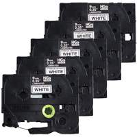 Laminated Tape, 9 mm x 8 m, Black on White Air Extreme Inc.