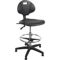 Tabouret robuste et ergonomique, Stationnaire, Ajustable, 39” - 48”, Polyur&eacute;thane Si&egrave;ge, Noir Air Extreme Inc.