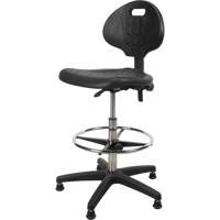 Tabouret robuste et ergonomique, Stationnaire, Ajustable, 39” - 48”, Polyur&eacute;thane Si&egrave;ge, Noir Air Extreme Inc.