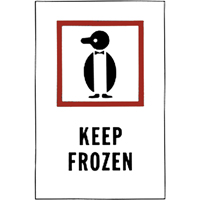 &eacute;tiquettes pour traitement sp&eacute;cial Keep Frozen, 6" lo x 4" la, Rouge/blanc Air Extreme Inc.