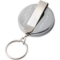 Porte-cl&eacute;s autor&eacute;tractable de s&eacute;rie Original, Chrome, C&acirc;ble 24", Fixation Agrafe de ceinture Air Extreme Inc.
