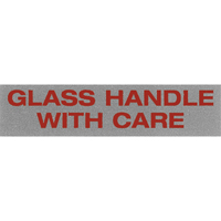 "Glass Handle with Care" Special Handling Labels, 5" L x 2" W, Black on Red Air Extreme Inc.