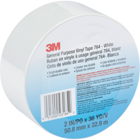 General Purpose Vinyl Tape 764, 48 mm (2") W x 32.9 m (108') L, White Air Extreme Inc.