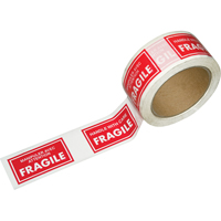 Pre-Printed Message Tapes, 1-7/8" W, White on Red Air Extreme Inc.