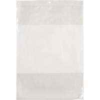Sacs en poly avec espace inscriptible blanc, Refermable, 12" x 9", 2 mils Air Extreme Inc.