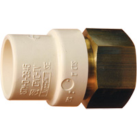 Threaded Pipe Adapter, Hub x FPT, 1" Dia., Brass/CPVC Air Extreme Inc.