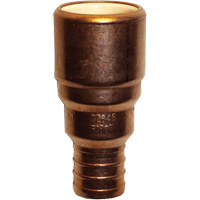 Pipe Adapter, Hub x Pex Barb, 3/4" Dia., Copper/CPVC Air Extreme Inc.