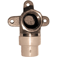 One-Piece 90° Drop Ear Elbow, Hub x FPT, Brass/CPVC, 3/4" Air Extreme Inc.