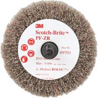 Scotch-Brite Roloc Cut and Polish Flap Brush, PF-ZR, Aluminum Oxide, Medium Grit, 2-1/2" x 1-1/4" Air Extreme Inc.
