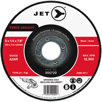 Meule POWER ABRASIVE, 5" x 1/4", Arbre 7/8", Type 27 Air Extreme Inc.