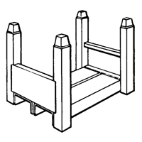 Portable Stacking Racks, 15" W x 22" D, 5600 lbs. Capacity Air Extreme Inc.