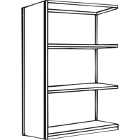 Interlok Shelving Unit, Steel, Boltless, 800 lbs. Capacity, 36" W x 88" H x 24" D Air Extreme Inc.