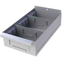 Interlok Boltless Shelving Shelf Box, Steel, 11-5/8" W x 12" D x 2-3/4" H, Light Grey Air Extreme Inc.